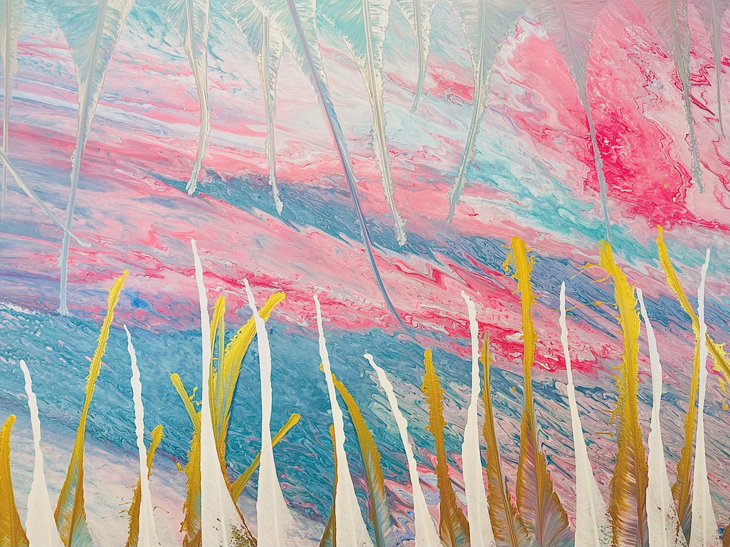 Fluorite Waters - Fluid Acrylics on Canvas 2023 - Artsy Detox By Gio Pirri