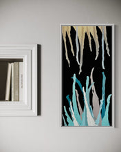 Load image into Gallery viewer, Testing Black - Wood Framed - Fluid Acrylics on Canvas 2020 - Artsy Detox By Gio Pirri