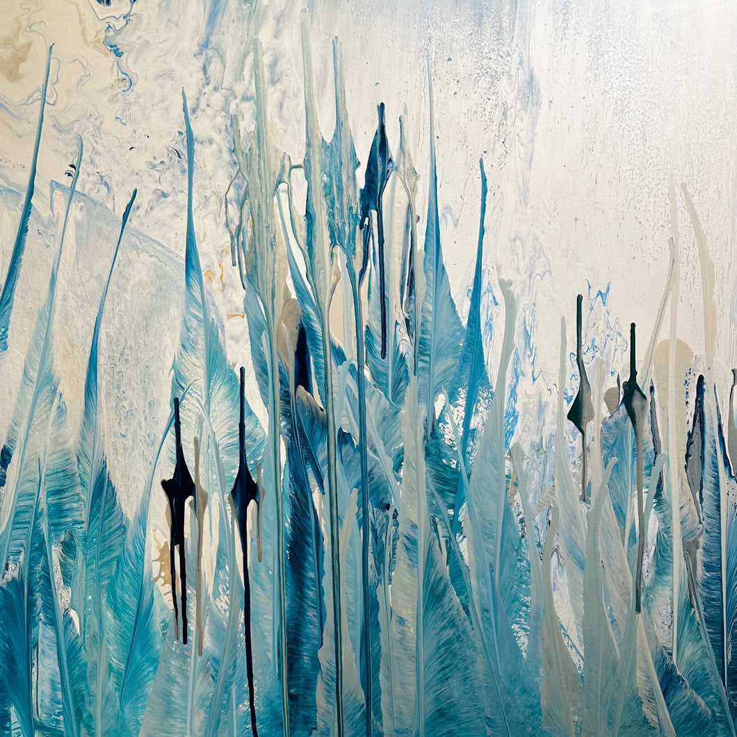 Forest Castle - Fluid Acrylics on Canvas 2023 - Artsy Detox By Gio Pirri