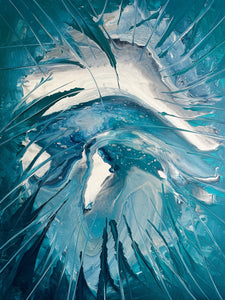 Ocean Eye - Fluid Acrylics on Canvas 2023 - Artsy Detox By Gio Pirri