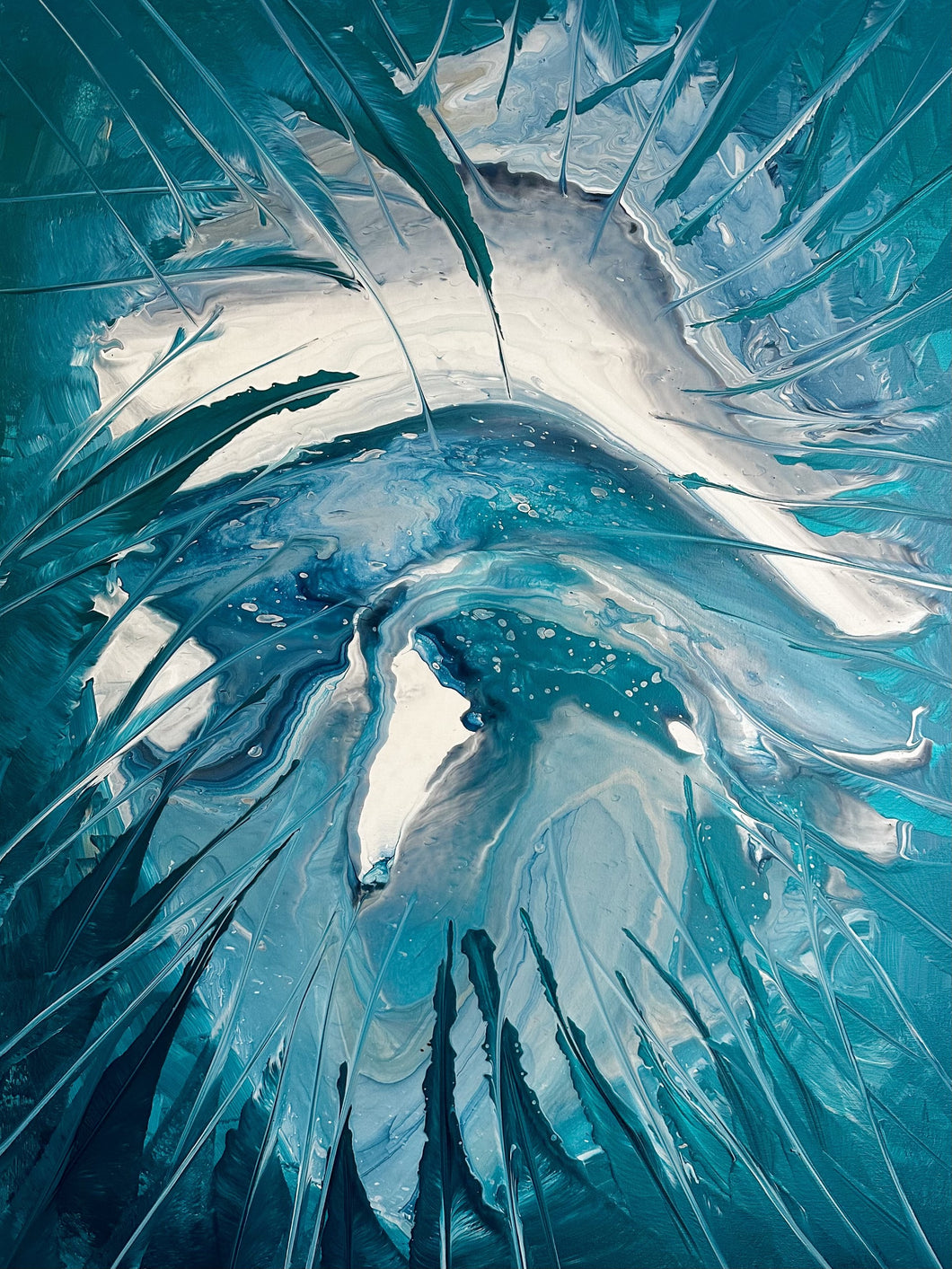 Ocean Eye - Fluid Acrylics on Canvas 2023 - Artsy Detox By Gio Pirri