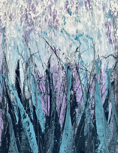Rain Dance - Wood Framed - Fluid Acrylics on Canvas 2019 - Artsy Detox By Gio Pirri